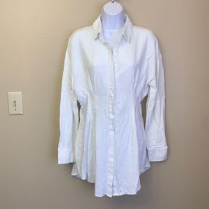 NWT White Fox Boutique Feels Like A Holiday Shirt Dress Size L